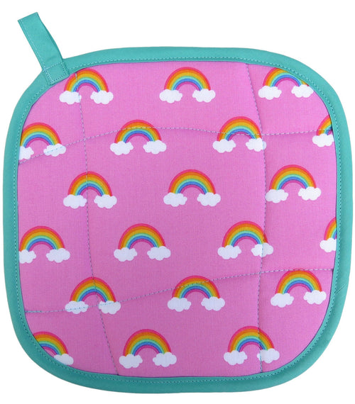 80's Rainbows Retro Handmade Pot Holder