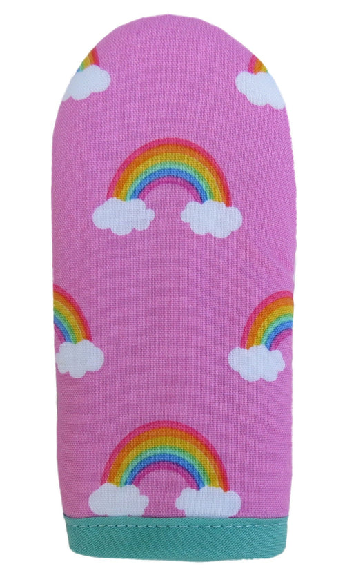 80's Rainbows Retro Handmade Cast Iron Skillet Mitt